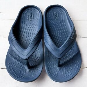 Crocs Kids Navy Blue Flip Flops Size C11 | Iconic Comfort